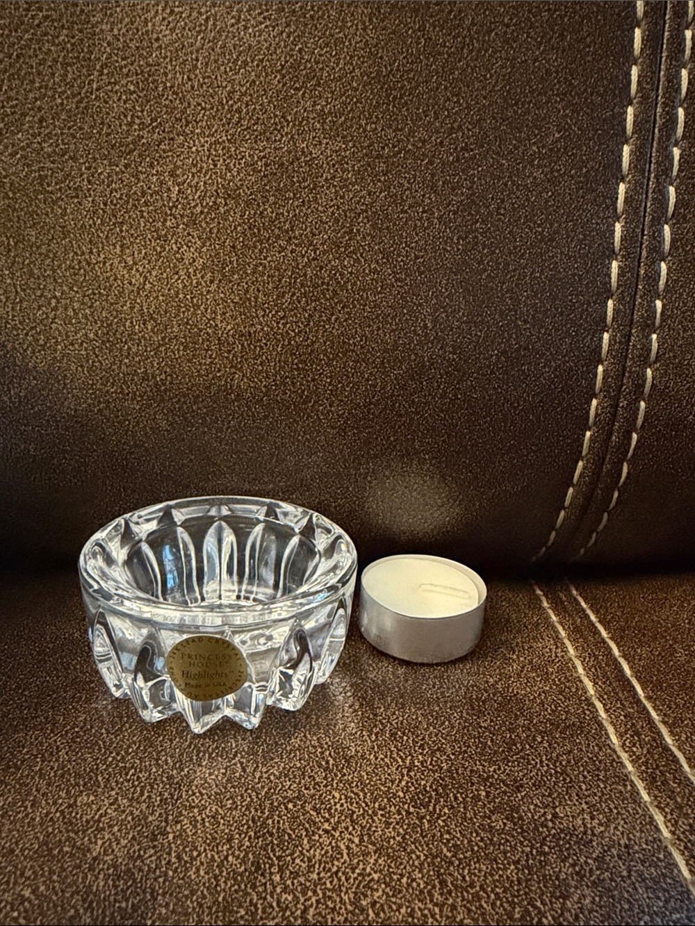 • PRINCESS HOUSE• Lead Crystal Tealight Candle Holders (3 of them) - Picture 5 of 16